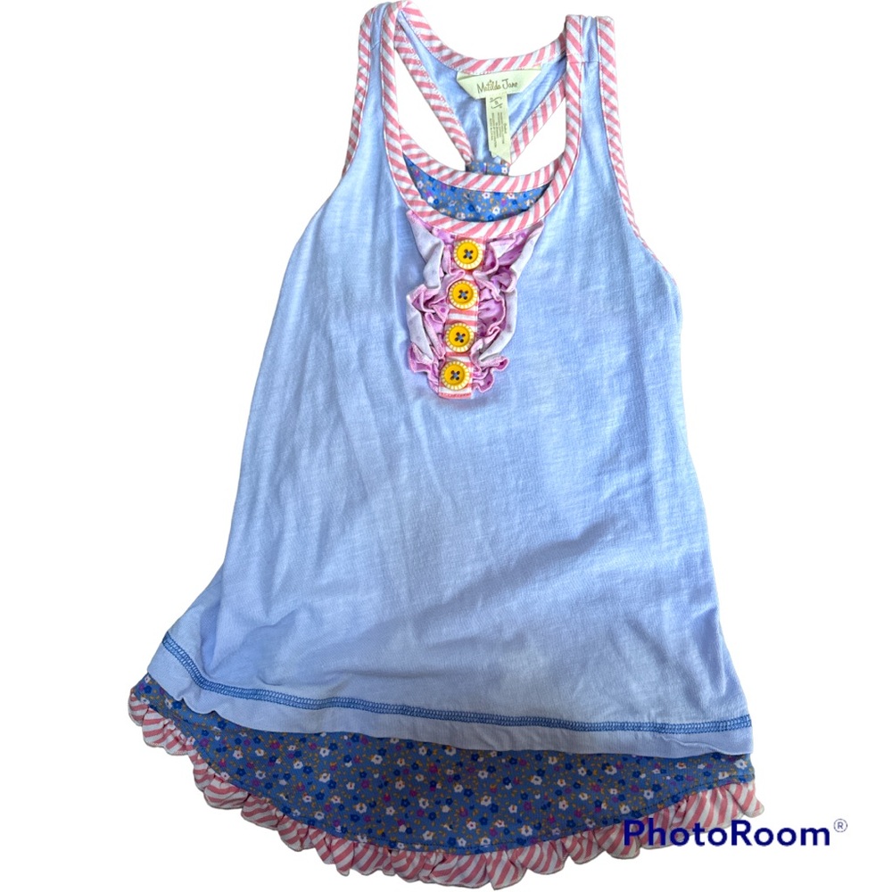 Matilda Jane purple ruffle tank top.
